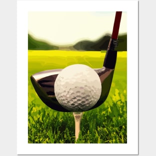 Golf Ball Tee Off Posters and Art